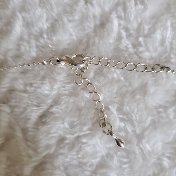 Chic Black and Silver Flip-Flop Pendant Necklace - Picture 3 of 8